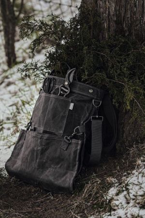 Gathering Bag/waxed canvas (Slate Gray)