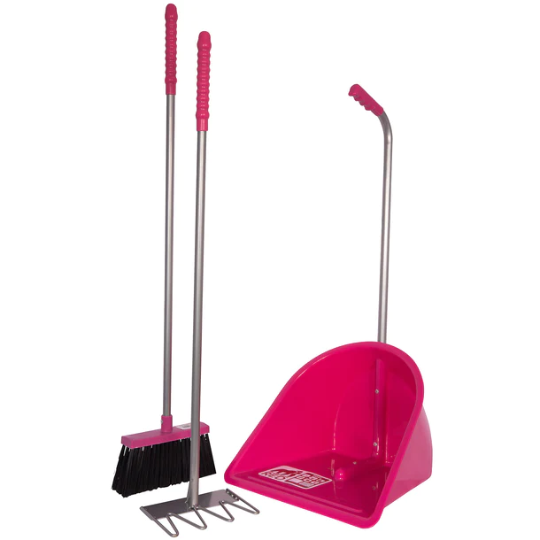 Red Gorilla - Tidee Companion Set - Pink (Tidee + Rake + Broom)