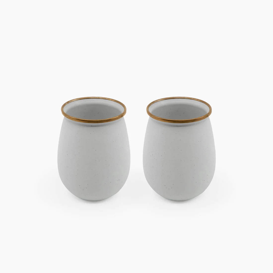 Enamel Tumbler Eggshell - set of 2