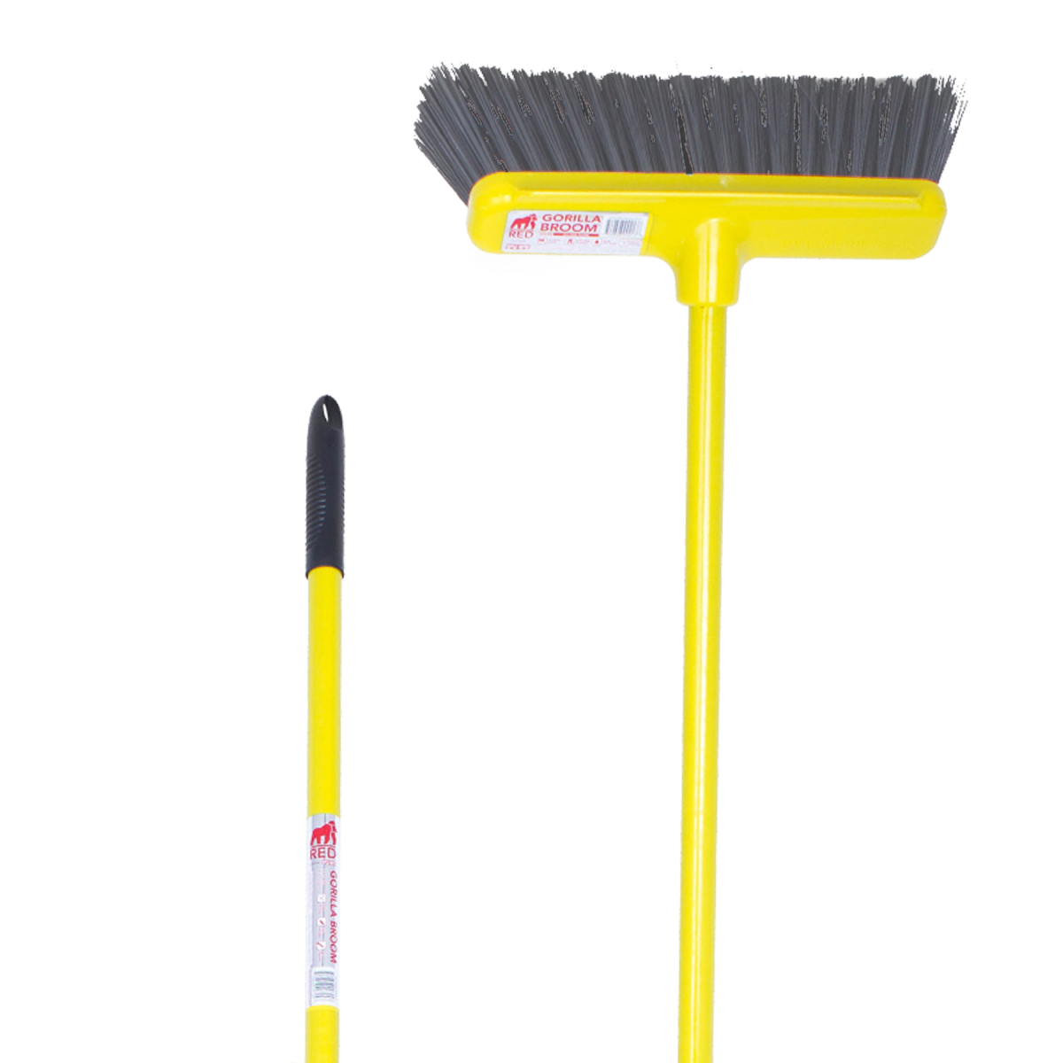 Red Gorilla - Gorilla Brooms - 30cm Soft Bristle Head and Short Handle Yellow