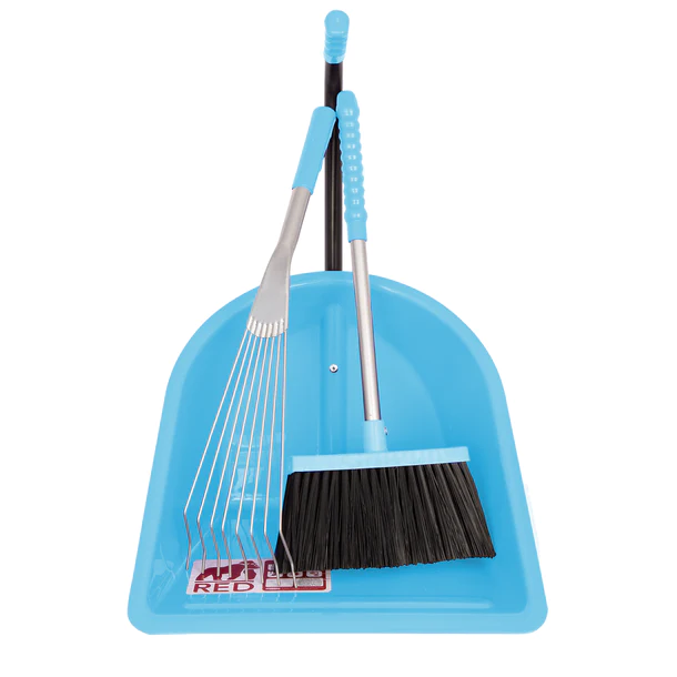 Red Gorilla – Teenie Tidee Companion Set – Sky Blue (Tiny Tidee + Rake + Broom)