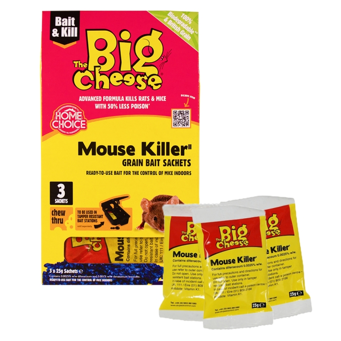 Mouse Killer Grain Bait Sachet – 25g x 3