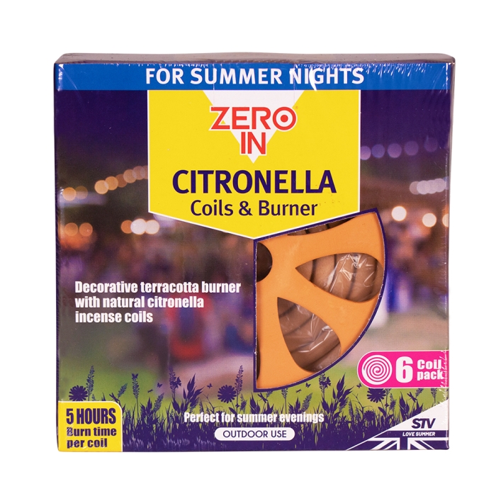 Citronella Burner and 6 Pack Coils