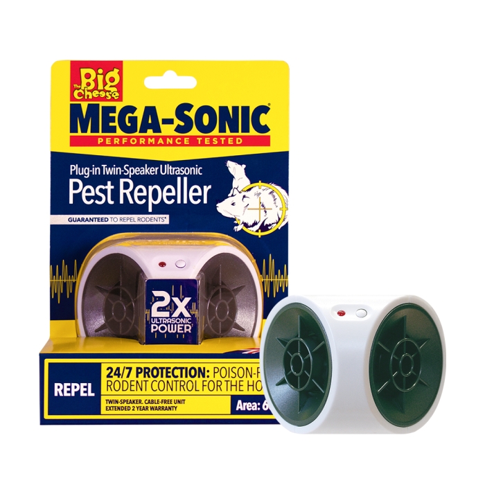 Mega-Sonic® Plug-In Twin-Speaker Pest Repeller