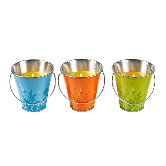 Citronella Mini Candle Bucket - Beach Party - Assorted Colours