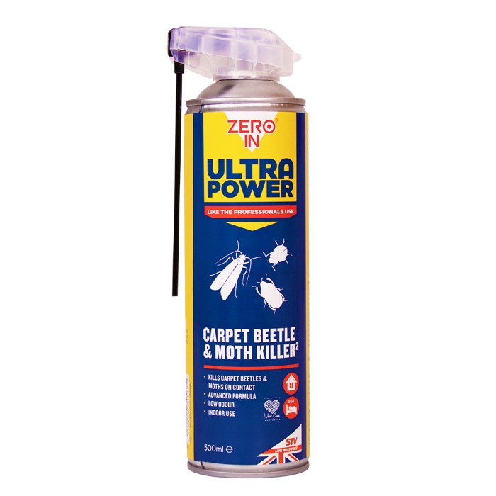 Carpet Beetle & Moth Killer - 500ml Dual Action Aerosol