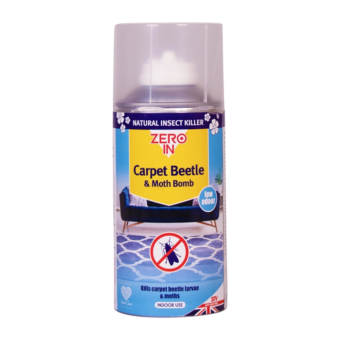 Carpet Beetle & Moth Killer Bomb – 150ml One-Shot Aerosol