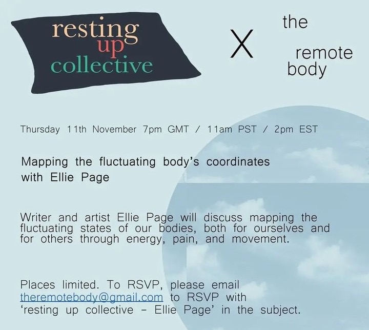 “Mapping the Body” Talk hosted by The Remote Body & Resting Up Collective