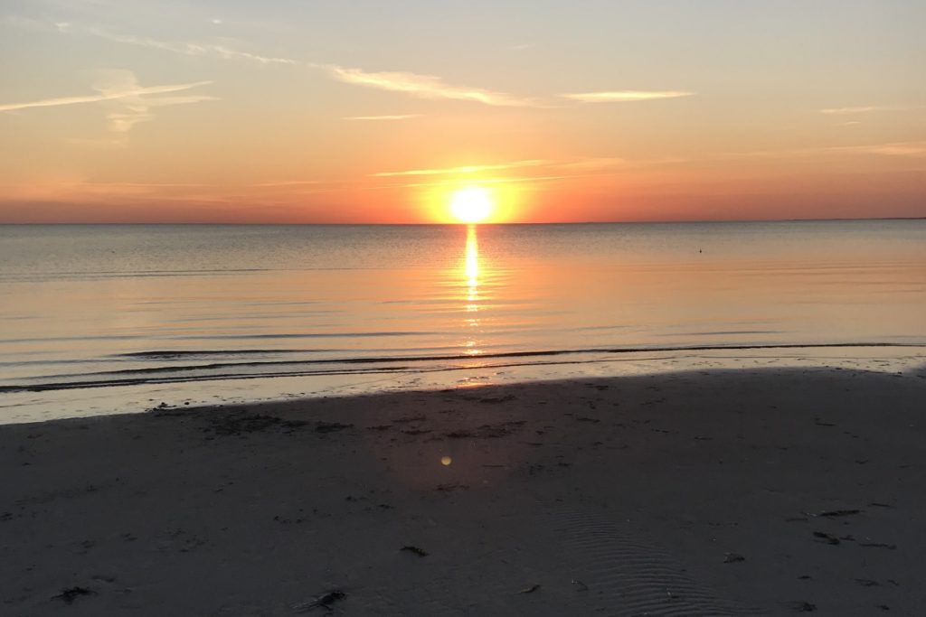 Solnedgang, Ellinge Strand