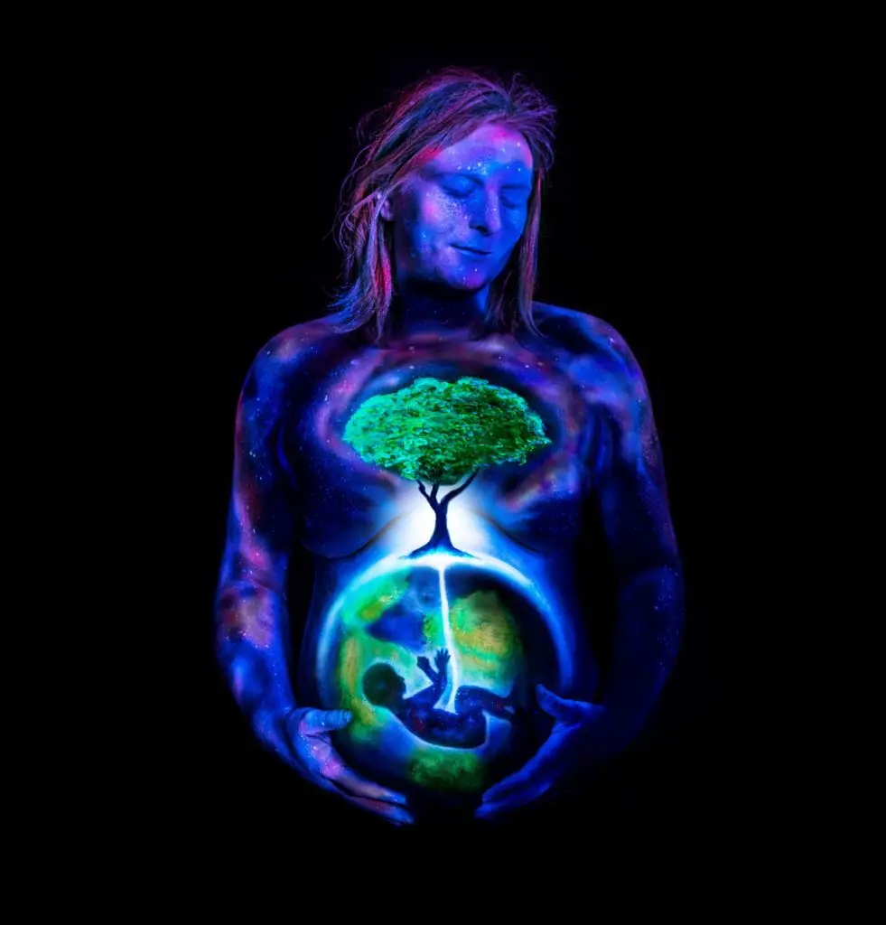 Fluo UV blacklight Bodypaint Bellypaint