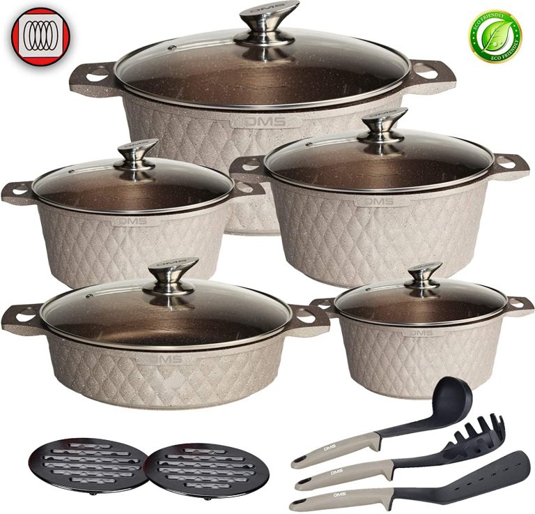 DMS® TSD5015 Induction Cookware Cooking Set Pots Soup Pot with Glass