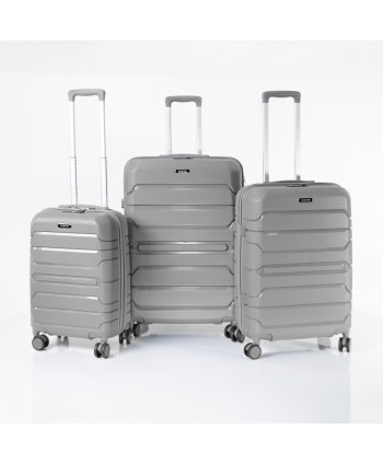 Kono Set of 3 Suitcases Rigid Ultra Light Polypropylene Luggage Set on ...