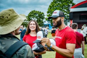 male promotional staff at firestone activation in London