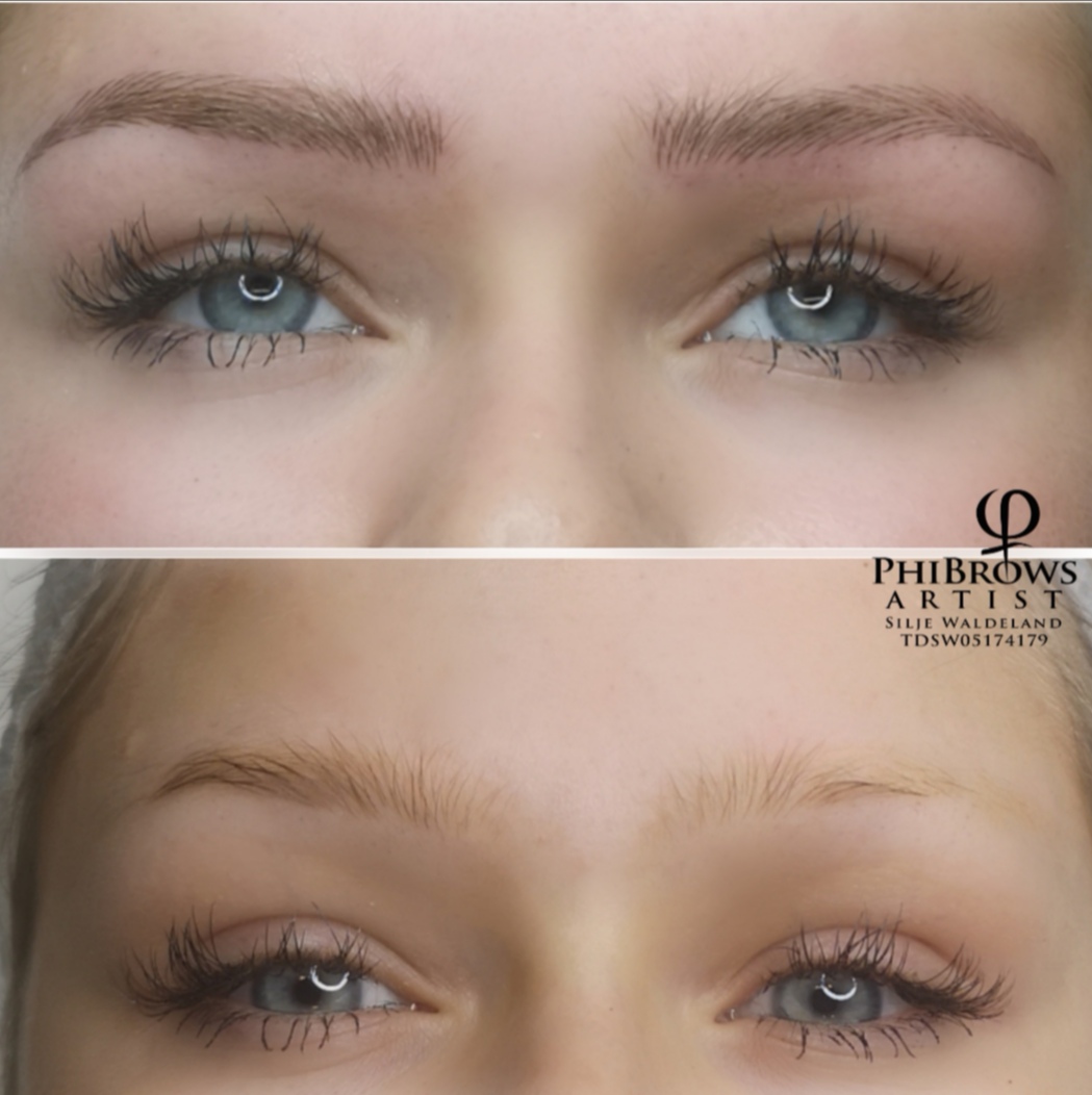 microblading før /etter