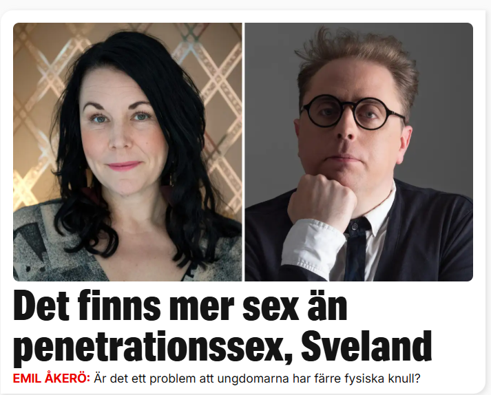 Expressen Kultur: Det finns annat sex än penetrationssex, Sveland