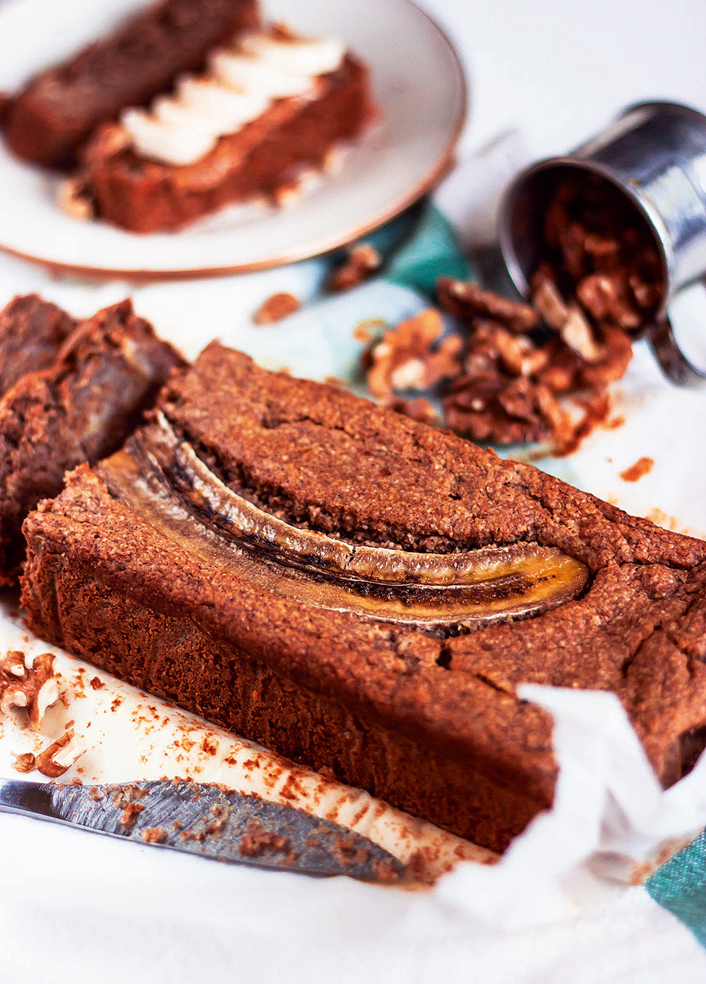 Banana bread photography