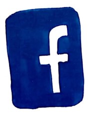 Hand drawn facebook logo.