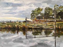Schilderij Vinkeveen weerspiegeling