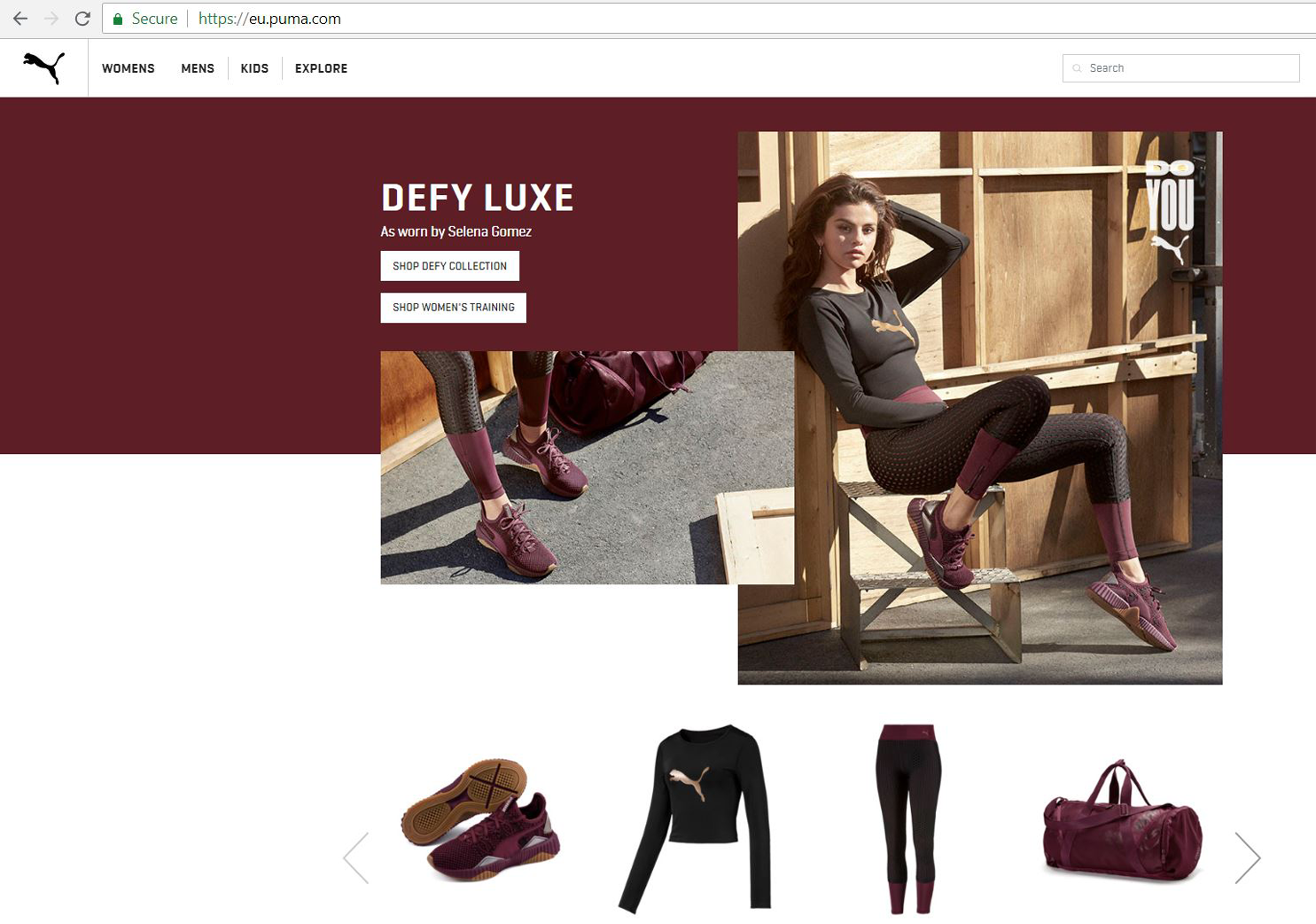 puma defy luxe selena gomez