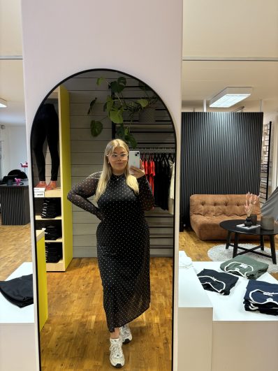 JXBLAKE MESH LS DRESS WVN