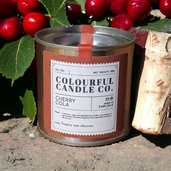 Cherry Cola Soy Wax Candle | Paint Tin 001 | Colourful Candle Co.