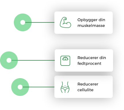 Opbygger muskelmasse, Reducerer din fedtprocent, reducerer cellulite