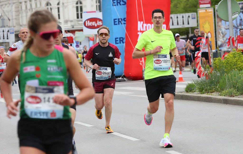 Direkt auf der Strecke beim Halbmarathon Wien 2022