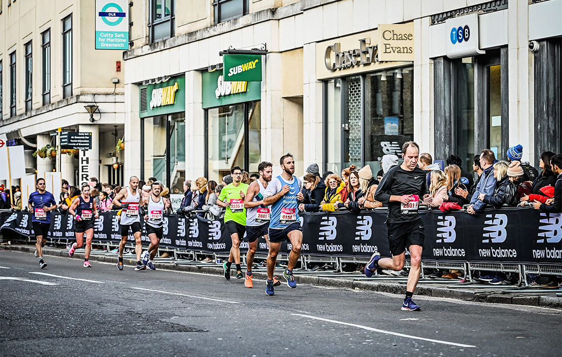 Patrick Pöschl beim Marathon in London