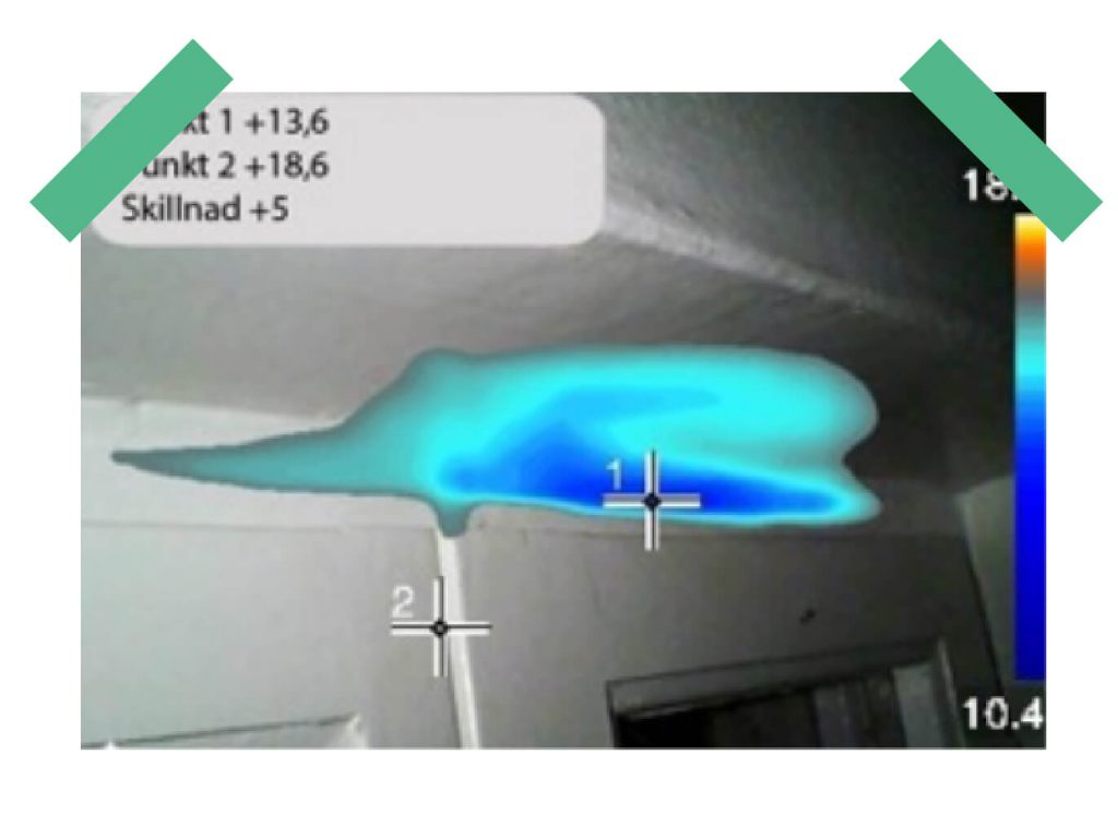 Tar hjälp av termografering för att hitta köldbryggor