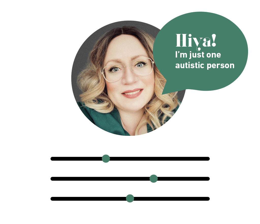 Graphic illustration of autistic sliding scale for 'What is autism' blog
