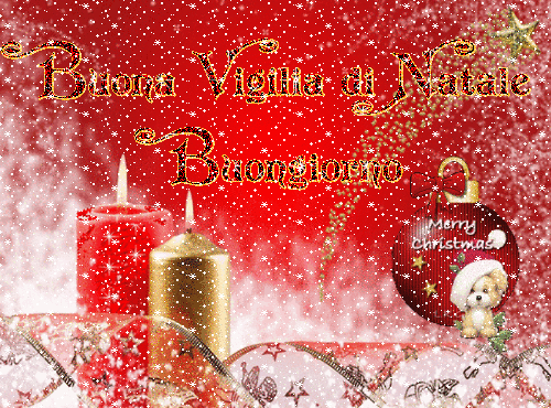 GIF Buongiorno Auguri di Buona Vigilia di Natale - 24 Dicembre 