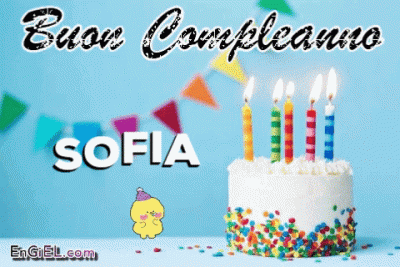 GIF Buon Compleanno Sofia