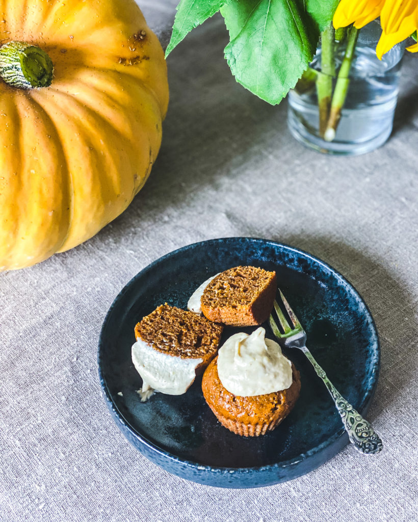 Veganske Græskarmuffins med Cashew Frosting