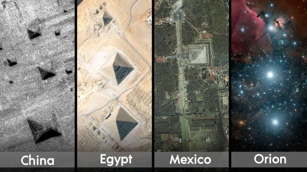 I monumenti sparsi sul pianeta Terra hanno un allineamento incredibile e preciso con le tre stelle di Orione; Alnitak, Alnilam e Mintaka
