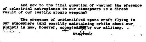 Parte del rapporto Oppenheimer ed Einstein, redatto nel 1947. ( Pubblico dominio )