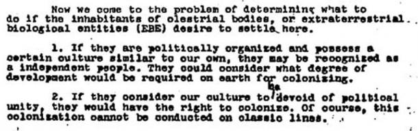 Sezione del rapporto Oppenheimer ed Einstein del 1947. ( Dominio pubblico )