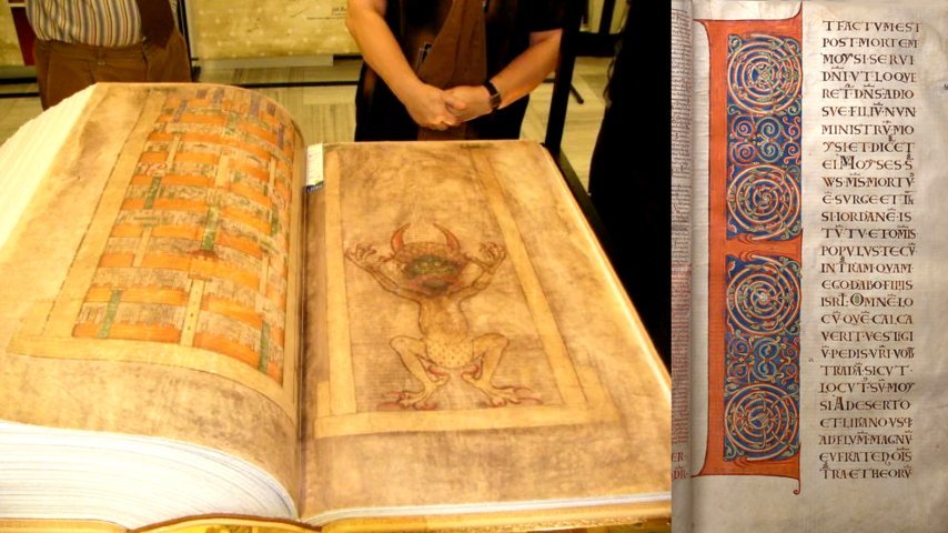 Il Codex Gigas è definito il libro più malvagio del mondo: una Bibbia medievale decorata con un'enorme immagine del diavolo. Wikimedia Commons