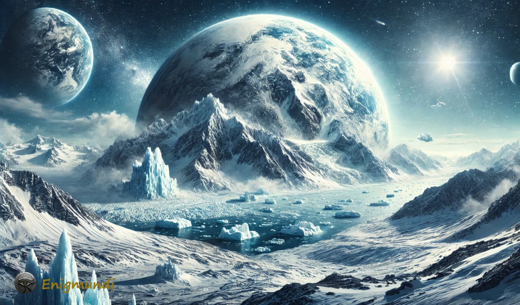 Immagine della prossima era glaciale creata con AI