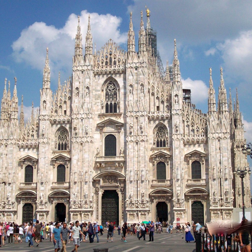 The Milan's Cathedral - The Duomo -in the heart of the city Milan. Photo by EnjoyItalyGo before COVID19 sanitary emergency.