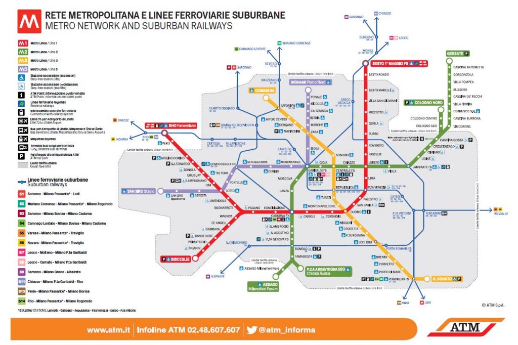 ATM: la nuova mappa della metropolitana di Milano