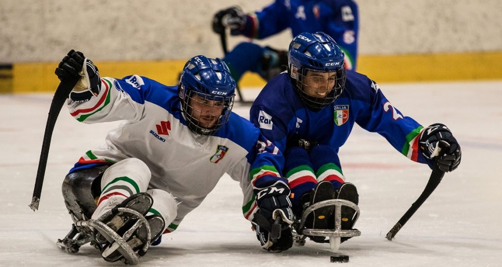Il Blue Team di Para Ice Hockey in raduno ad Egna