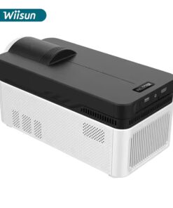 Wiisun smart projektor med Full HD 1080P-oppløsning, moderne kjøledesign og flere tilkoblingsporter.