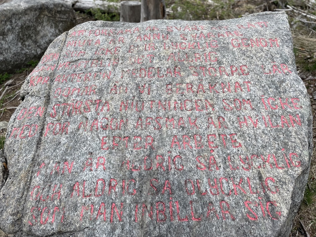 Alfred Bexells talande stenar. Åkulla bokskogar