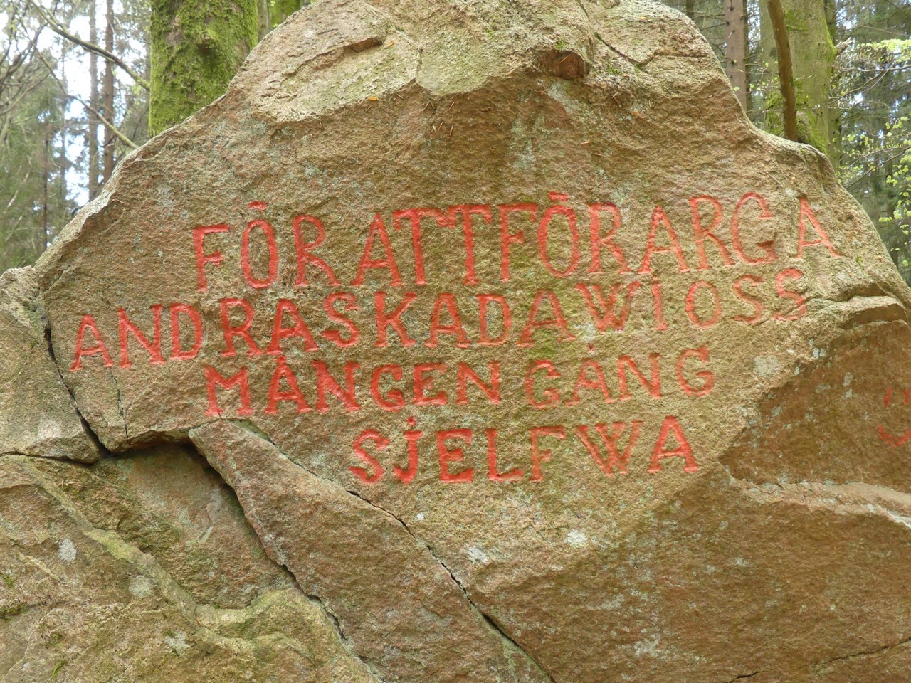 Alfred Bexells talande stenar. Åkulla bokskogar