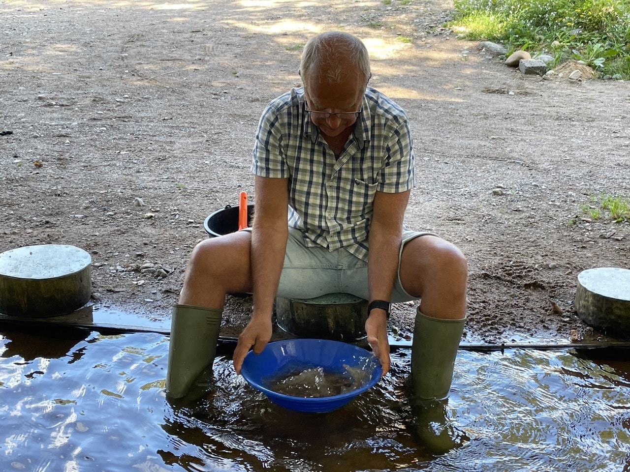 Guldvaskning Ädelfors Småland Sverige