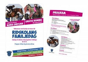 Ridskolans Familjedag - affisch, flyers, program, projektledning mm