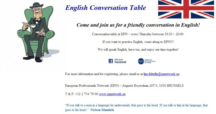ENGLISH CONVERSATION TABLE