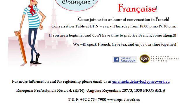 FRENCH CONVERSATION TABLE