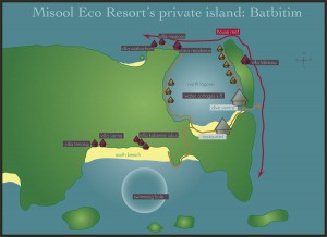 Misool Resort map