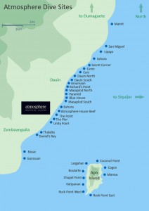 Atmosphere Resort dive sites map